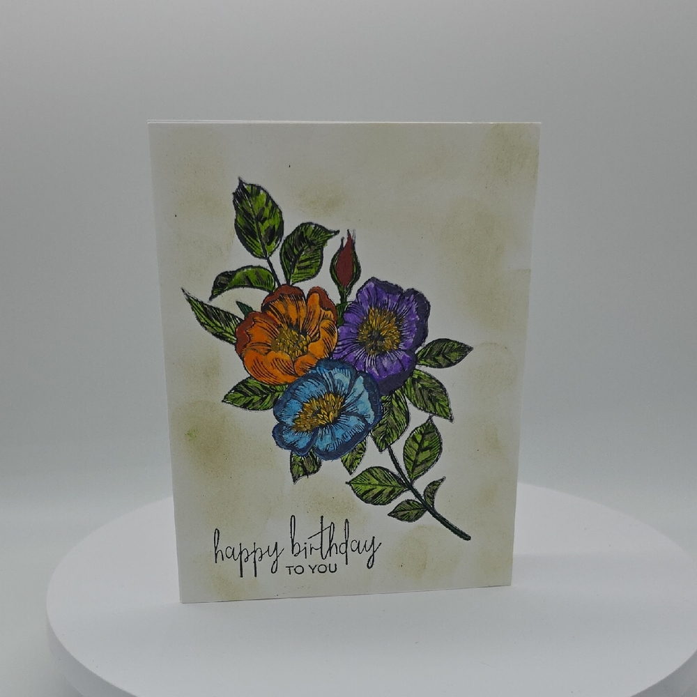 Happy Birthday – Floral Greeting Card